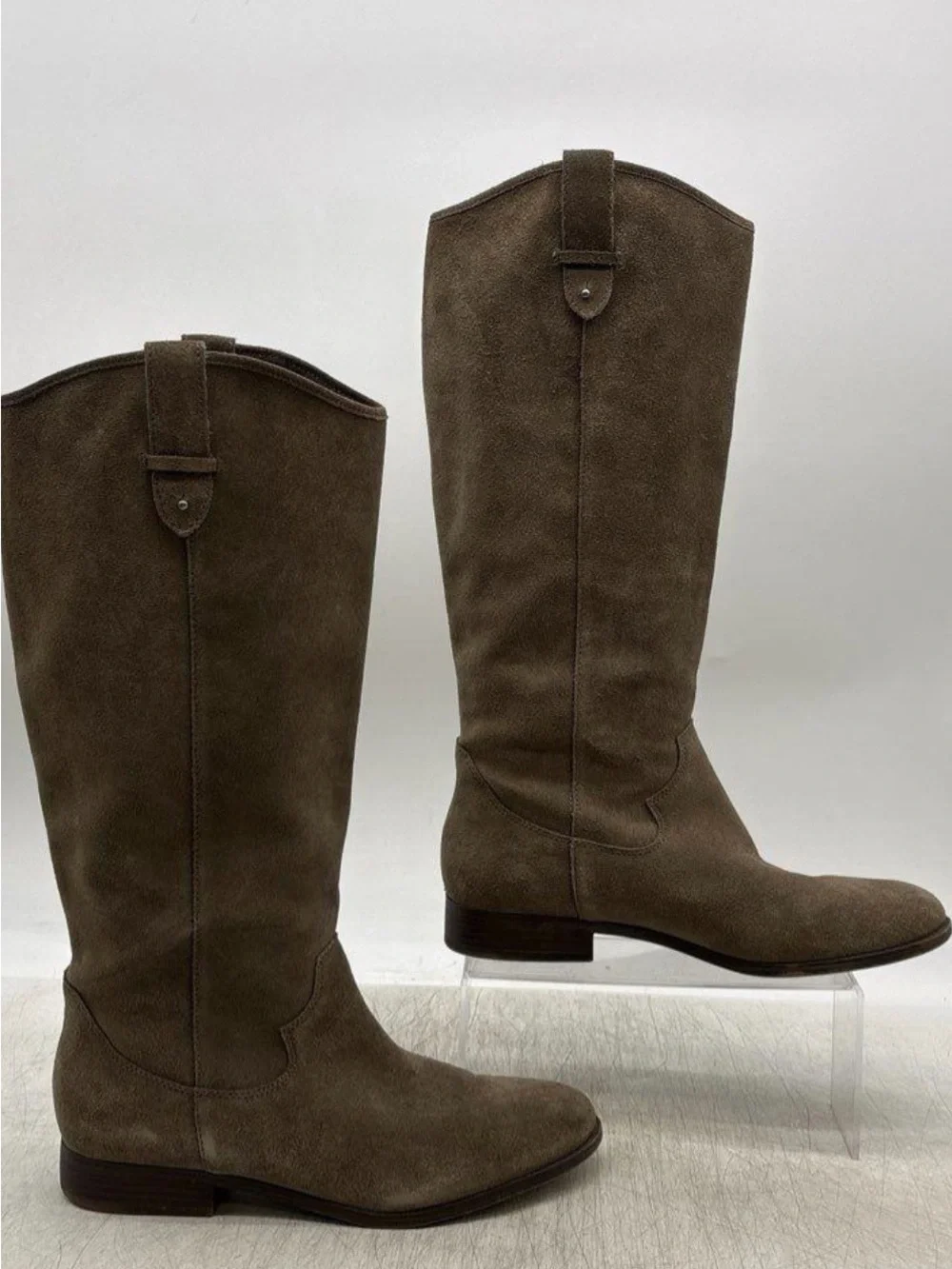 Frye & Co Olive Brown Suede Knee High Tania Boots